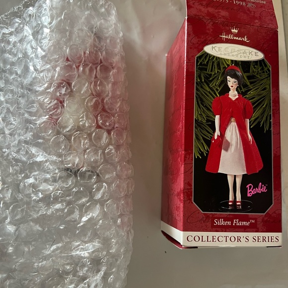 Vintage Silken Flame Barbie Doll Ornament Hallmark Ornament Vintage you Barbie - Picture 2 of 11